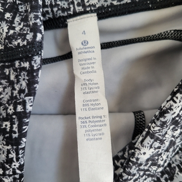 Lululemon Sole Training 7/8 Tight Sheer Mesh Panel Daisy Dust Alpine Black‎ - Picture 14 of 15